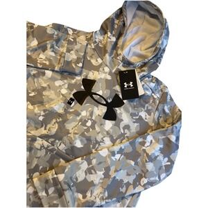 UNDER ARMOUR Rock Shades Fleece Boys Grey/White‎ Camo Hoodie Athletic Boy's LG
